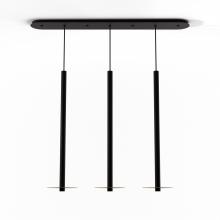 Koncept Inc CMP-L3-S-36-MTB+MBRS9 - Combi Pendant 36" Linear 3 Combo Matte Black with Matte Black Canopy