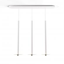 Koncept Inc CMP-L3-S-36-MWT+MBRS9 - Combi Pendant 36" Linear 3 Combo Matte White with Matte White Canopy