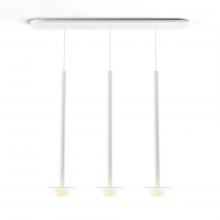 Koncept Inc CMP-L3-S-36-MWT+MPTB9+GLB - Combi Pendant 36" Linear 3 Combo Matte White with Matte White Canopy