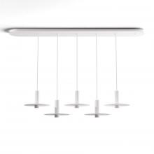 Koncept Inc CMP-L5-S-06-MWT+MPTB9 - Combi Pendant 6" Linear 5 Combo Matte White with Matte White Canopy