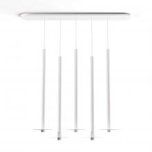 Koncept Inc CMP-L5-S-36-MWT+MPTB9 - Combi Pendant 36" Linear 5 Combo Matte White with Matte White Canopy