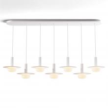 Koncept Inc CMP-L7-S-06-MWT+MPTB9+GLB - Combi Pendant 6" Linear 7 Combo Matte White with Matte White Canopy