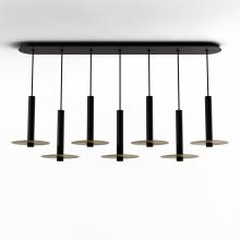 Koncept Inc CMP-L7-S-12-MTB+MBRS9 - Combi Pendant 12" Linear 7 Combo Matte Black with Matte Black Canopy