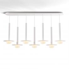 Koncept Inc CMP-L7-S-16-MWT+MPTB9+GLB - Combi Pendant 16" Linear 7 Combo Matte White with Matte White Canopy