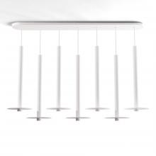 Koncept Inc CMP-L7-S-24-MWT+MPTB9 - Combi Pendant 24" Linear 7 Combo Matte White with Matte White Canopy