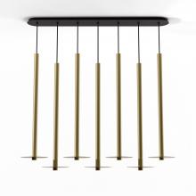 Koncept Inc CMP-L7-S-36-BRS+MBRS9 - Combi Pendant 36" Linear 7 Combo Brass with Matte Black Canopy