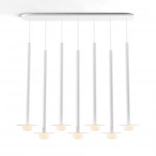 Koncept Inc CMP-L7-S-36-MWT+MPTB9+GLB - Combi Pendant 36" Linear 7 Combo Matte White with Matte White Canopy