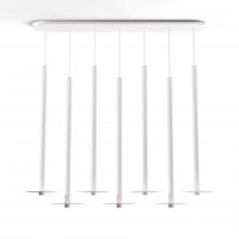 Koncept Inc CMP-L7-S-36-MWT+MPTB9 - Combi Pendant 36" Linear 7 Combo Matte White with Matte White Canopy