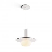 Koncept Inc CMP-S1-S-06-MWT+GCLR9+GLB - Combi Pendant 6" Single Unit Matte White with Matte White Canopy