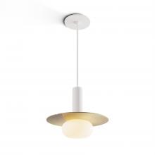 Koncept Inc CMP-S1-S-06-MWT+MBRS9+GLB - Combi Pendant 6" Single Unit Matte White with Matte White Canopy