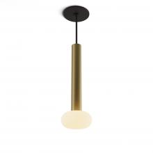 Koncept Inc CMP-S1-S-12-BRS+NA+GLB - Combi Pendant 12" Single Unit Brass with Matte Black Canopy, Glass Ball attachment, Suspension /