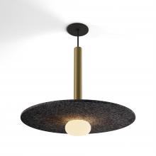 Koncept Inc CMP-S1-S-16-BRS+ACCL20+GLB - Combi Pendant 16" Single Unit Brass with Matte Black Canopy