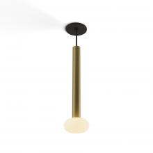 Koncept Inc CMP-S1-S-16-BRS+NA+GLB - Combi Pendant 16" Single Unit Brass with Matte Black Canopy, Glass Ball attachment, Suspension /