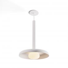 Koncept Inc CMP-S1-S-16-MWT+SMWT12+GLB - Combi Pendant 16" Single Unit Matte White with Matte White Canopy