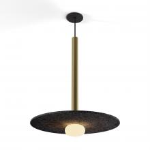 Koncept Inc CMP-S1-S-24-BRS+ACCL20+GLB - Combi Pendant 24" Single Unit Brass with Matte Black Canopy