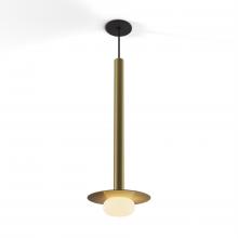 Koncept Inc CMP-S1-S-24-BRS+MBRS9+GLB - Combi Pendant 24" Single Unit Brass with Matte Black Canopy