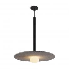 Koncept Inc CMP-S1-S-24-MTB+ALTM20+GLB - Combi Pendant 24" Single Unit Matte Black with Matte Black Canopy