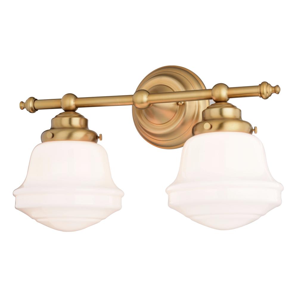 Huntley 2 Light Vanity Natural Brass