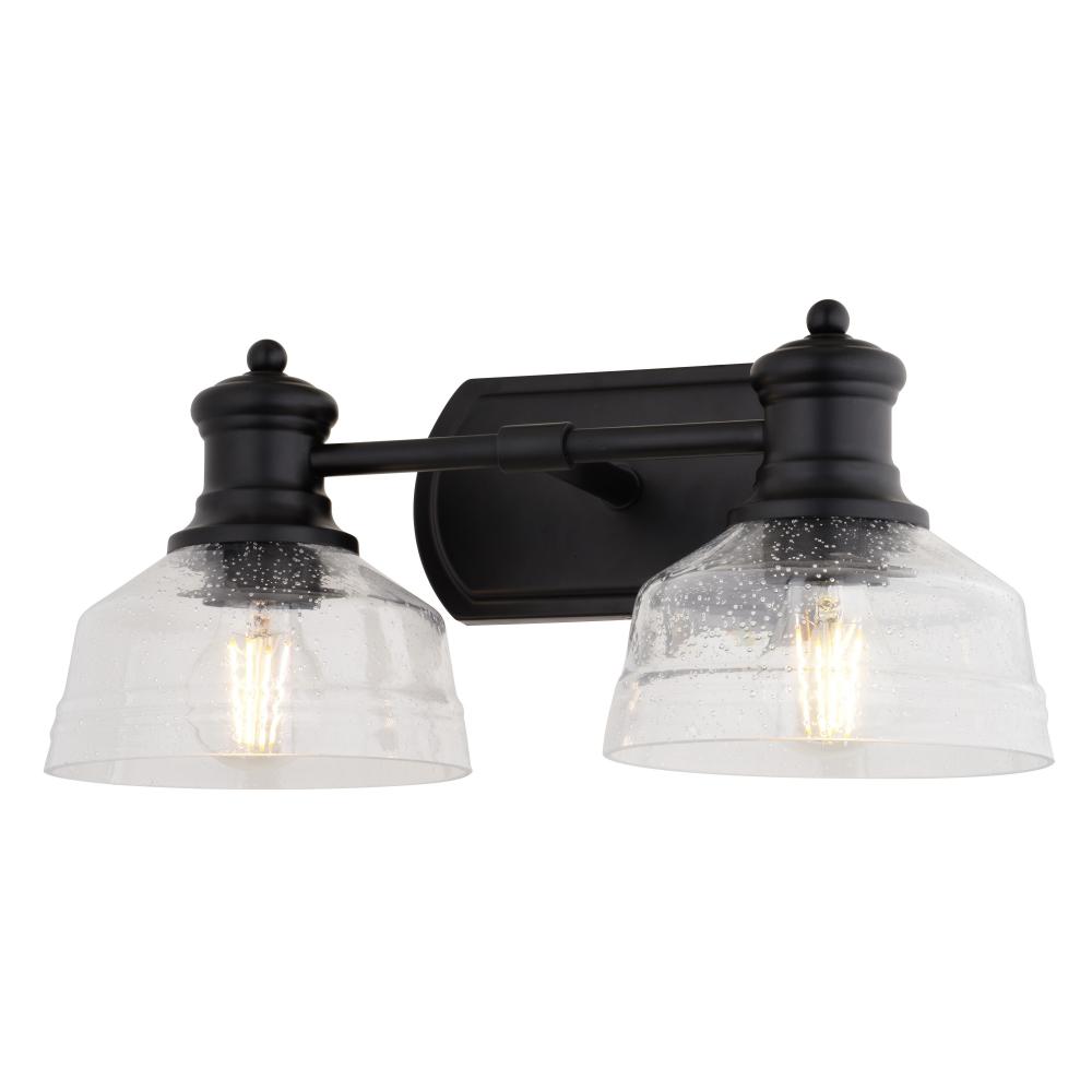 Beloit 17-in. W 2 Light Vanity Light Black