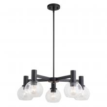 Vaxcel International H0296 - Marshall 27-in. 5 Light Chandelier Matte Black