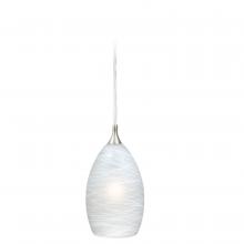 Vaxcel International PD57111SN - Milano 4.5-in Mini Pendant Cocoon Glass Satin Nickel