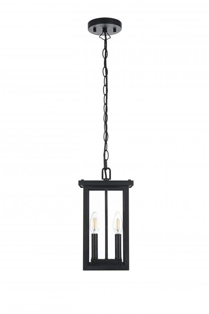 Venango 7 inch Outdoor Pendant in Black