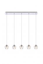 Elegant 3505D32C - Eren 5 Lights Chrome Pendant