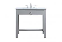 Elegant VF14836GR - 36 Inch Ada Compliant Bathroom Vanity in Grey