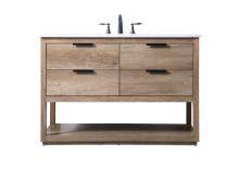 Elegant VF19248NT - 48 Inch Single Bathroom Vanity In Natural Oak