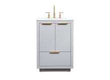 Elegant VF19424GR - 24 Inch Single Bathroom Vanity in Grey