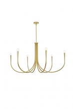 Elegant LD722D50BR - Layne 50 Inch Chandelier in Brass