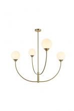 Elegant LD814D42SG - Nyomi 42 inch chandelier in Satin Gold