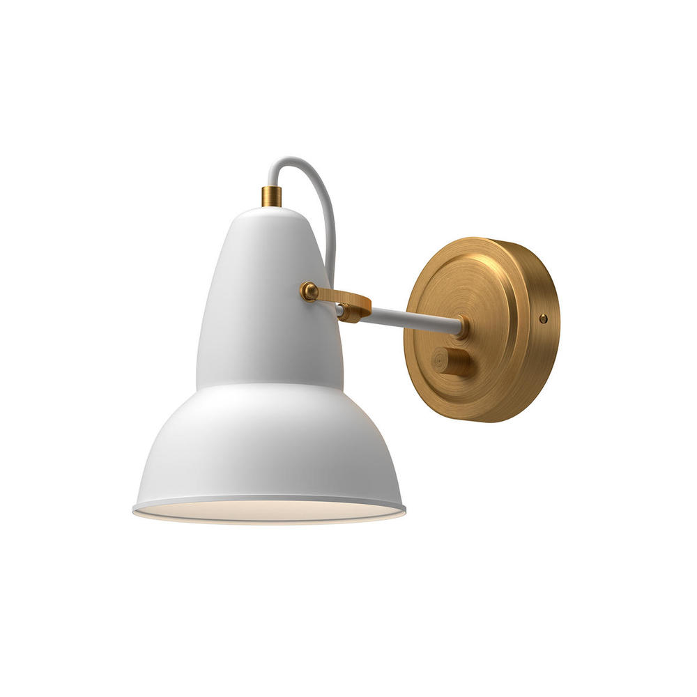 Felix 7-in Aged Gold/White 1 Light Wall/Vanity