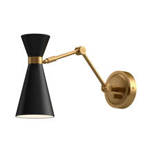 Alora Lighting WV574524MBAG - Blake 5-in Aged Gold/Matte Black 1 Light Wall/Vanity