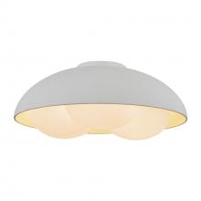 Alora Lighting FM495316AWOP - Robyn 16-in Antique White/Opal Glass Socket Flush Mount