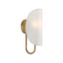 Alora Lighting WV450706AGCW - Seno 6-in Aged Gold/White Cotton Fabric 1 Light Wall/Vanity