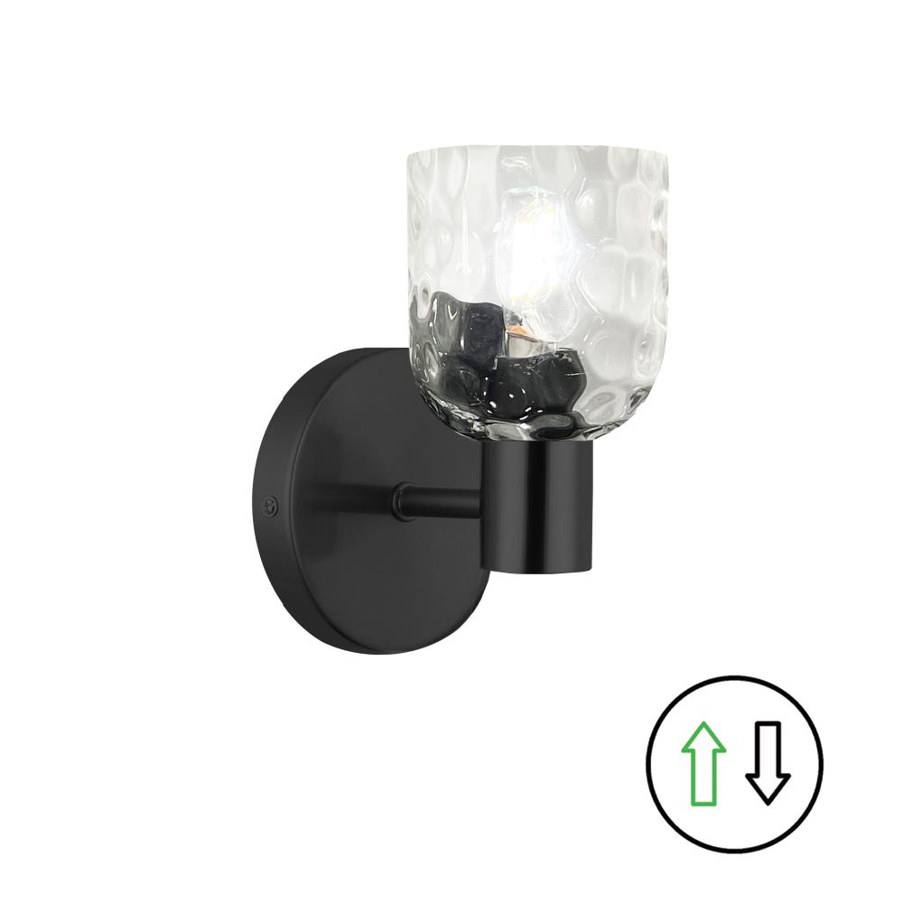 1LT Wall Sconce, MB w/ CLR Water Glass