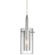 Dainolite 30961-CM-PC - 1 Light Pendant, Polished Chrome, Clear Glass / Steel Mesh