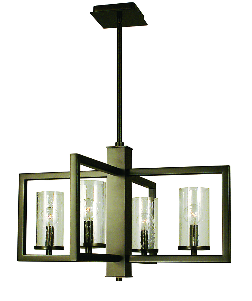 4-Light Brushed Nickel Theorem Dining Chandelier