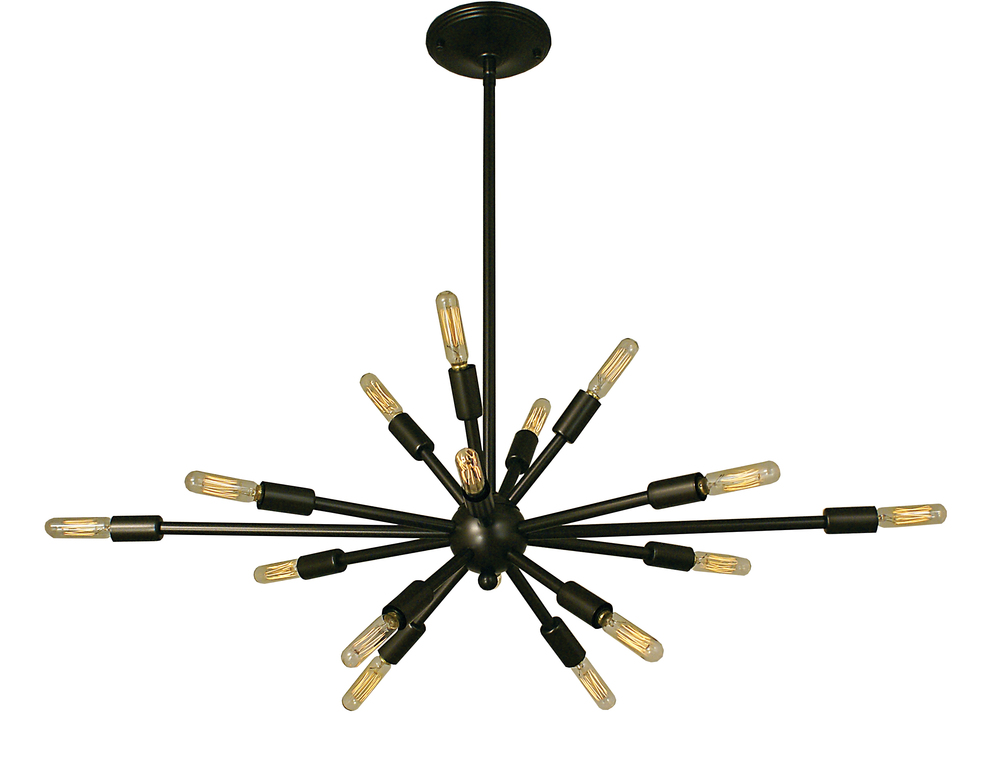 16-Light Mahogany Bronze Simone Chandelier