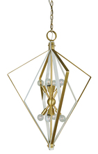 Framburg 3020 SB/SW - 8-Light Satin Brass/Satin White Zoe Chandelier