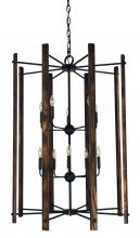 Framburg 5408 MBLACK - 10-Light Matte Black Modern Farmhouse Foyer Chandelier