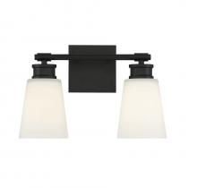 Savoy House Meridian M80054MBK - 2-Light Bathroom Vanity Light in Matte Black