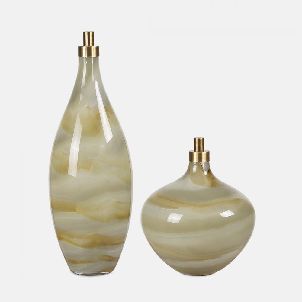 Uttermost Cascade Glass Bottles Set/2