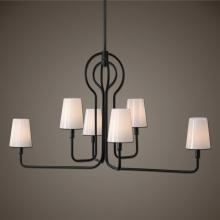 Uttermost 21272 - Articulo 6 Light Black Iron Chandelier